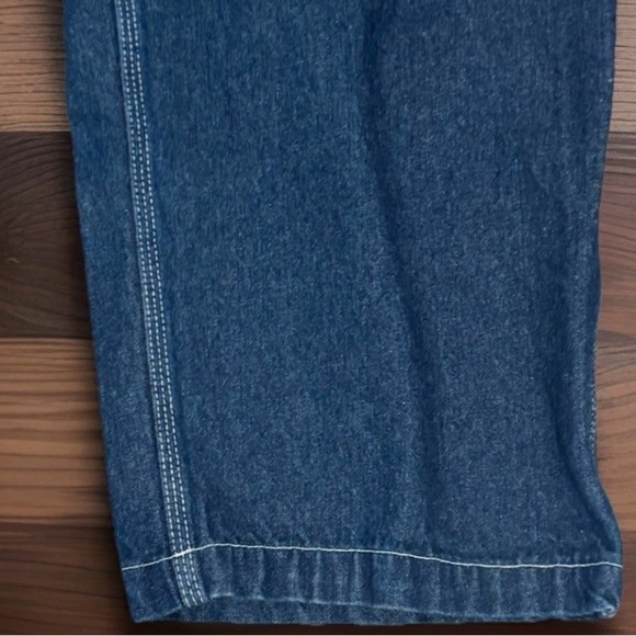 Wolverine Men's Dark Wash Denim Carpenter Bib Overalls Size Large 34 - Picture 6 of 9